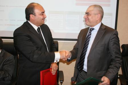 Mr younes el mechrafi MDJS et Mr Moncef belkhayat ministre de la jeunesse et des sports